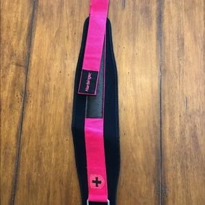 Harbinger weightlifting belt pink/black